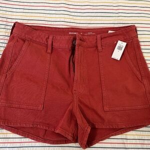 Womens Old Navy Red Shorts, Size 12, High-Rise, 3" Inseam